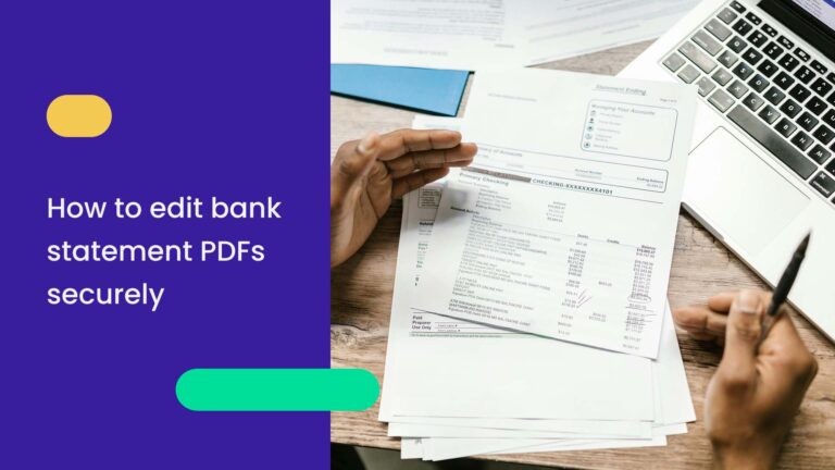 How to Edit Bank Statements Online