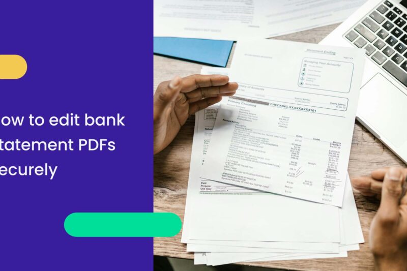 How to Edit Bank Statements Online
